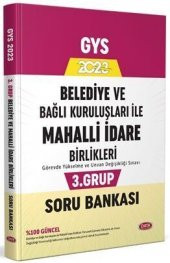 Data Yayınları 2023 Belediye ve Bağlı Kuruluşları İle Mahalli İdare Birlikleri 3. Grup Soru Bankası - 3