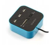 Dark UCR202 USB MicroSD-SD-MMC-M2-MS PRO DUO Kart Okuyuculu USB Çoklayıcı (Mavi) - 1