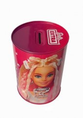 Barbie Metal Kumbara Orta Boy Orjinal Lisanslı 1 Adet Barbi Kumbara Teneke Extra - 1