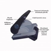 Delgeç Orta Boy Siyah 30 Sayfa Kapasite Deluxe Enerji Tasaruflu Std P-830 Delegeç Perfaratör 1 Adet - 1