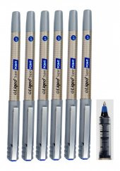 Mavi Pilot Kalem Super Point 0.7 6 Adet Mavi Roller Pilot Kalem 0,7 Mürekkepli Dolma Kalem - 1