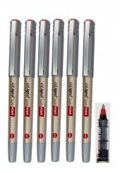 Kırmızı Pilot Kalem Super Point 0.7 6 Adet Kırmızı Roller Pilot Kalem 0,7 Mürekkepli Dolma Kalem thumbnail 1