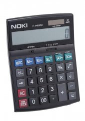 Hesap Makinesi Siyah H-MS008 Noki 15x20 cm 1 Adet 12 Haneli Büyük Boy Okul Ofis Büro Hesap Makinası - 3