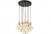 LampaLuce Cono Modern Sarkıt Salon Avizesi 9lu Sarı 45x70cm - 1