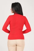 Kadın Yarım Balıkçı Triko Body Kırmızı thumbnail 5