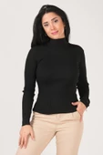 Kadın Yarım Balıkçı Triko Body Siyah - 2
