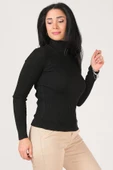 Kadın Yarım Balıkçı Triko Body Siyah - 3