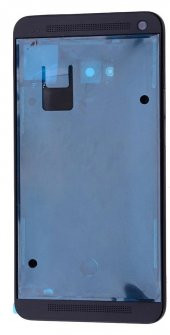 HTC One M7 Orta Kasa Ön Kapak Siyah - 2