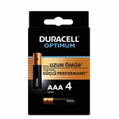 DURACELL OPTIMUM MX2400 1.5 VOLT ALKALİN AAA İNCE KALEM PİL (4LÜ PAKET) - 3