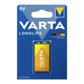 VARTA LONGLIFE POWER 9 VOLT ALKALİN PİL (TEKLİ PAKET FİYATI) - 1