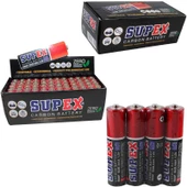 SUPEX R03 1.5 VOLT AAA ÇİNKO KARBON İNCE KALEM PİL (60LI PAKET KUMANDA PİLİ) - 1