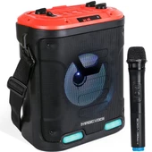 MAGICVOICE MV-6005 VHF EL MİKROFONU+USB+SD+BT 30 WATT IŞIKLI TAŞINABİLİR ŞARJLI SEYYAR ANFİ - 1