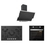 Silverline Siyah Cam Ankastre Set 5 Yıl Garanti (3420 Classy 60+cs5365b01+bo6504b01) - 1