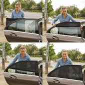 Araba Camı Güneşliği Araç Arka Koltuk Güneş Önleyici Oto Sineklik Çıkartılabilen Cam Filmi Perdesi - 4