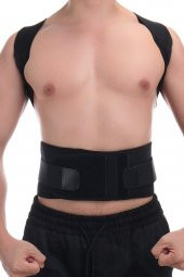 Manyetik Dik Duruş Korsesi Siyah Unisex Ayarlanabilir Kamburluk Önlemeye Yardımcı Dik Durmak İçin - 4