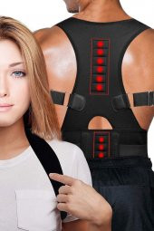 Manyetik Dik Duruş Korsesi Siyah Unisex Ayarlanabilir Kamburluk Önlemeye Yardımcı Dik Durmak İçin - 5