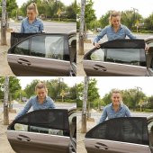 Araç Yan Cam Güneşlik Anne Bebek Emzirme Araba Kapı Camı Perdesi Çocuk Koruyucu Oto Sineklik Örtüsü - 10