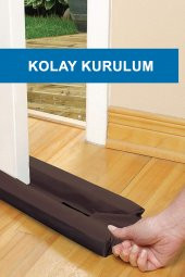 Kapı Altı Rüzgar Soğuk Toz Ses Böcek Önleyici Eşik İzolasyon Süngeri Rüzgarlık Kalın Siyah - 5