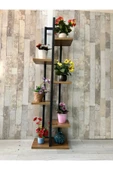adımshops 6 Raflı,dikey Saksılık,çiçeklik,metal Gövdeli Suntalam - 1