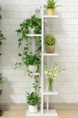 adımshops Adm , Çiçeklik, 6 Bölmeli Raf, Metal Çerçeveli Dikey Beyaz, Saksılık,kitaplık,6003472481 - 2