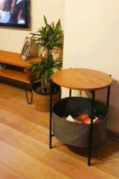 adımshops Dekoratif Ve Çok Amaçlı Yan Sehpa,orta Sehpa,çiçeklik,kitaplık - 3