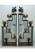 adımshops 2'li Merdiven Çiçeklik, Saksılık, Balkon, Bahçe Dekor.raf,stant - 1