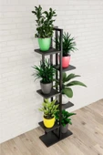 adımshops 6 Raflı,dikey Saksılık,çiçeklik,metal Gövdeli Suntalam - 1