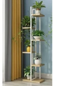 adımshops 6 Raflı,dikey Saksılık,çiçeklik,metal Gövdeli Suntalam - 1