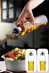 Trouvaille Damlatmaz Cam Yağdanlık 450 ml Akıllı Damlatmaz Yağdanlık, Sirkelik Borosilikat Cam Yağdanlık - 1