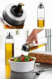 Trouvaille Damlatmaz Cam Yağdanlık 450 ml Akıllı Damlatmaz Yağdanlık, Sirkelik Borosilikat Cam Yağdanlık - 2