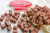 Haluk Aydın Kuruyemiş Antep Fıstıklı Çikolata Kaplı Lokum 480 Gr - 1
