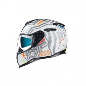 Motosiklet Kaskı Nexx Sx100R Enigma Beyaz Gri Kask Motosiklet Kaskı - 1