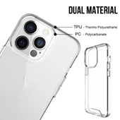 Smcase iPhone 14 Pro Max Kılıf Transparent Acrylic TPU Gard Sert Kapak thumbnail 3