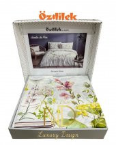 Özdilek Çift Kişilik Ranforce Nevresim Takımı Jardin De Flor Beyaz - 2