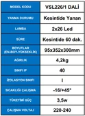 Arsel Dali Versalite Led VSL226/1 Acil Aydınlatma Armatürü Kesintide 60 Dak. Yanan 2X1000 Lümen - 4