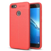 Smcase Huawei P9 Lite Mini Deri Dokulu Silikon Kılıf - 3