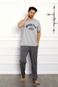 Baba Oğul Kombin Pamuk Pijama Takımı- TEK ADET- Kısa Kollu Erkek Pijama Takımı - 9