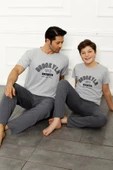 Baba Oğul Kombin Pamuk Pijama Takımı- TEK ADET- Kısa Kollu Erkek Pijama Takımı - 7