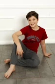 Baba Oğul Kombin Pamuk Pijama Takımı- TEK ADET- Kısa Kollu Erkek Pijama Takımı - 6