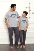 Baba Oğul Kombin Pamuk Pijama Takımı- TEK ADET- Kısa Kollu Erkek Pijama Takımı - 8