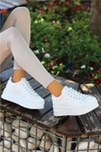 Papuç Sepeti 2596 Kadın Yüksek Topuk Günlük Sneaker Ayakkabı - 4