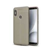 Smcase Xiaomi Redmi Note 5 Pro Deri Dokulu Silikon Kılıf - 2