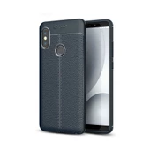 Smcase Xiaomi Redmi Note 5 Pro Deri Dokulu Silikon Kılıf - 4
