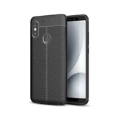Smcase Xiaomi Redmi Note 5 Pro Deri Dokulu Silikon Kılıf - 1