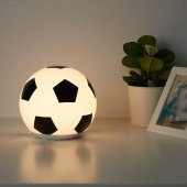 Çocuk Masa Lambası, Beyaz-Siyah, 200 lm, LED'li Meridyendukkan Futbol Topu Modelli - 2