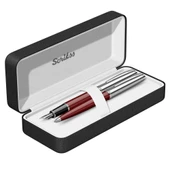 Scrikss 78 Dolma Kalem + Tükenmez Kalem Seti Bordo thumbnail 1