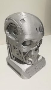 T800 Pürüzsüz Terminator Endoskull Yazdırılabilir Withbase (Exoskull Değil) Plastik Aparat - 10
