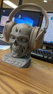 T800 Pürüzsüz Terminator Endoskull Yazdırılabilir Withbase (Exoskull Değil) Plastik Aparat - 12
