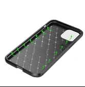 Smcase iPhone 11 Pro Kılıf Negro Karbon Silikon  Nano Ekran Koruyucu - 3