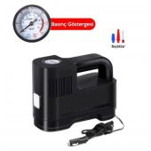 Coofbe Basınç Göstergeli Led Işıklı Taşınabilir Araç Lastik Pompası Araç Lastik Kompresörü 12V - 2